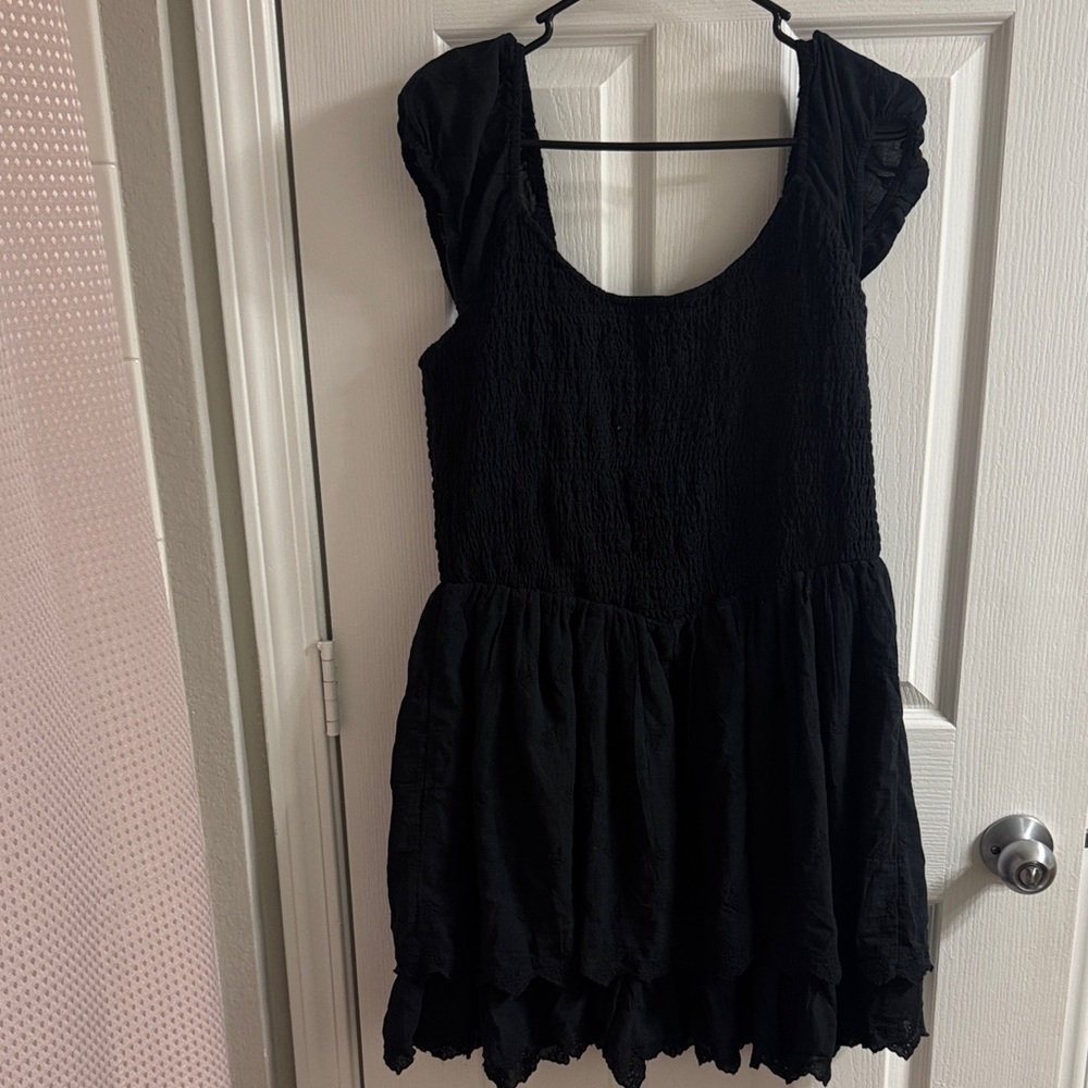 American Eagle Outfitters Black Textured Top